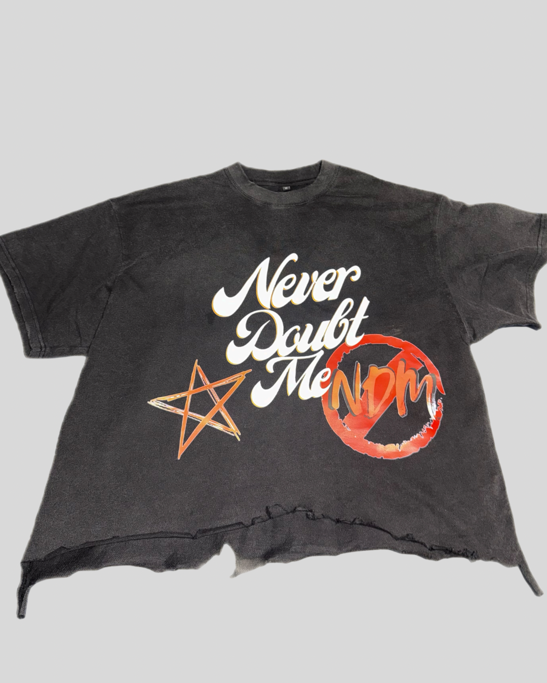 “Dream Bigger” Heavy Cropped Distressed Tee