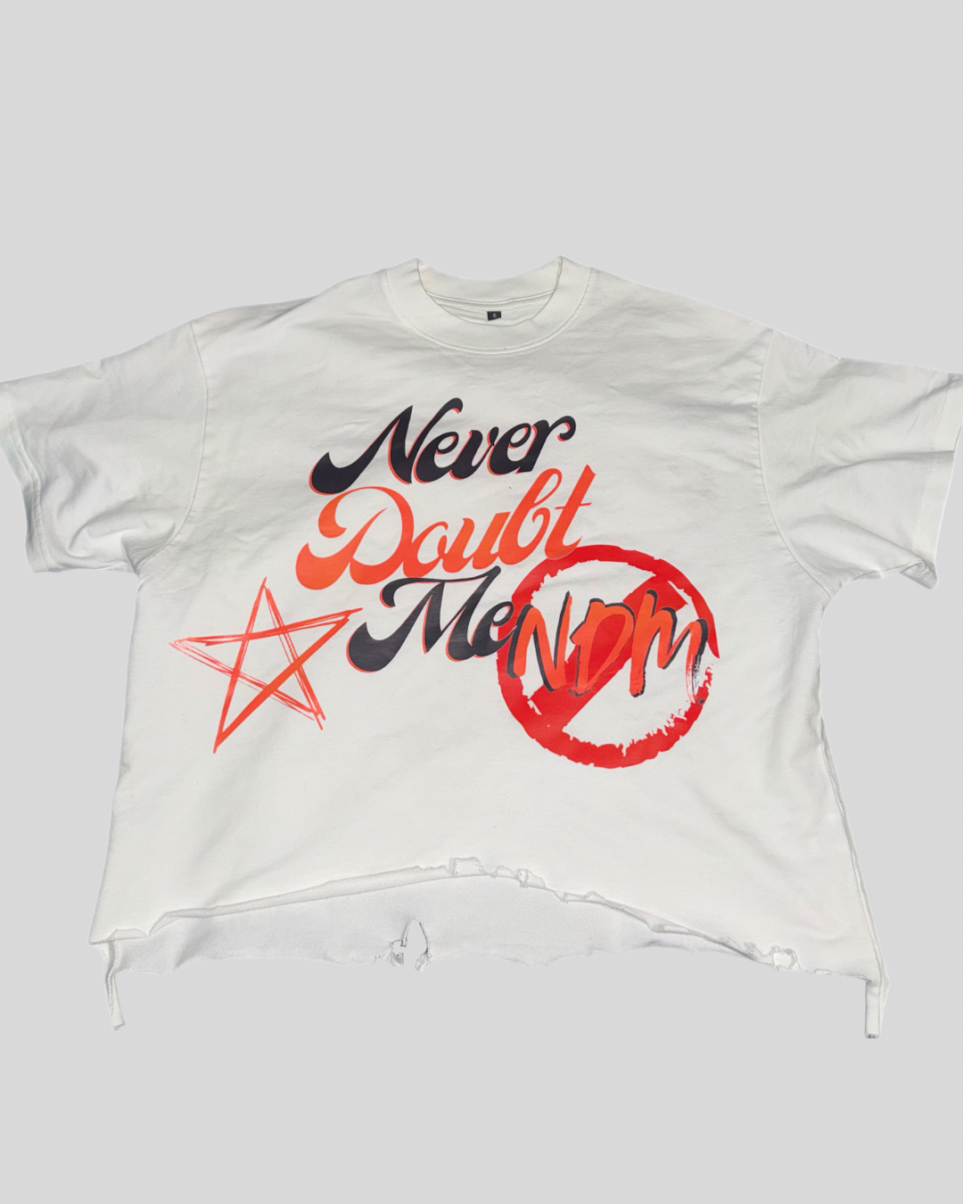 “Dream Bigger” Heavy Cropped Distressed Tee